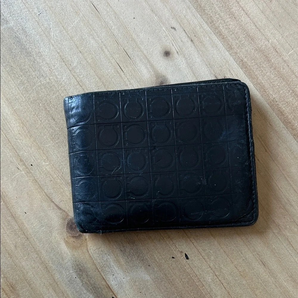 Salvatore Ferragamo Vintage Black Soft Leather Bifold Wallet